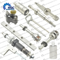 Spare parts for machinery such as filling machines, bottle blowing machines, bottle washing machines, and labeling machines.